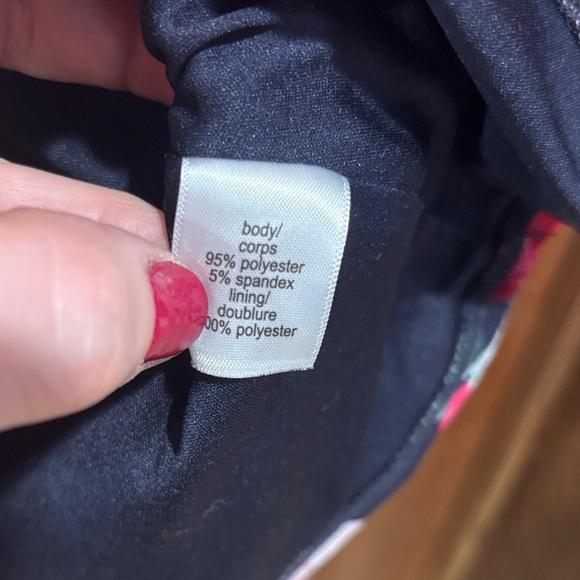 Maurices Black Blouse with Red and Pink Floral Design - Picture 3 of 5